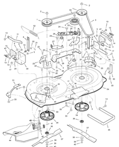 Mower Housing Diagram and Parts List for 405606X190A-552546 2006 Briggs and Stratton Lawn Tractor